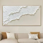 3D Texture Seawaves Thick Oil Painting