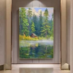 Forest Painting Texture Wall Art - Image 5