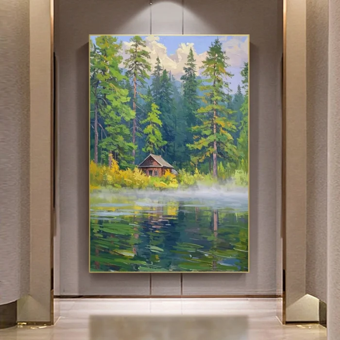 Forest Painting Texture Wall Art - Image 5