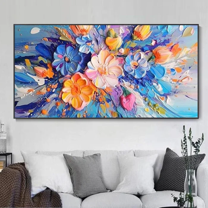 3D Colorful Knife Flower Painting - Image 4