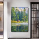 Forest Painting Texture Wall Art - Image 4
