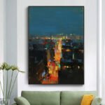 Original Painting City Street Scene At Night - Image 3