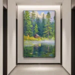 Forest Painting Texture Wall Art - Image 2