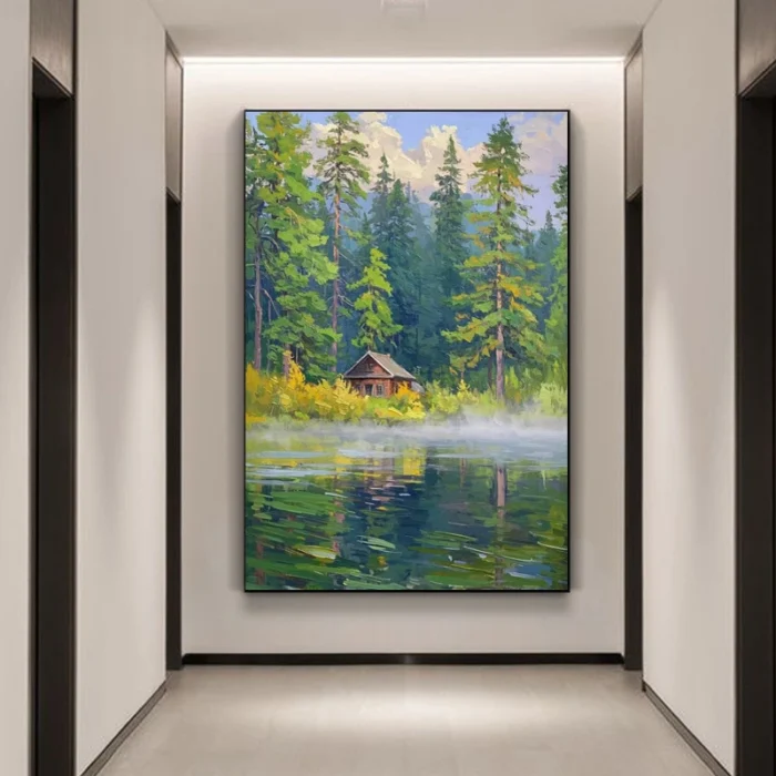 Forest Painting Texture Wall Art - Image 2
