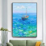 Original Painting Abstract Thick Oil Seascape Art - Image 4