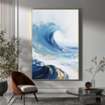 Original Blue And White Seascape Painting