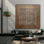 Brown Thick Oil Painting - Image 4
