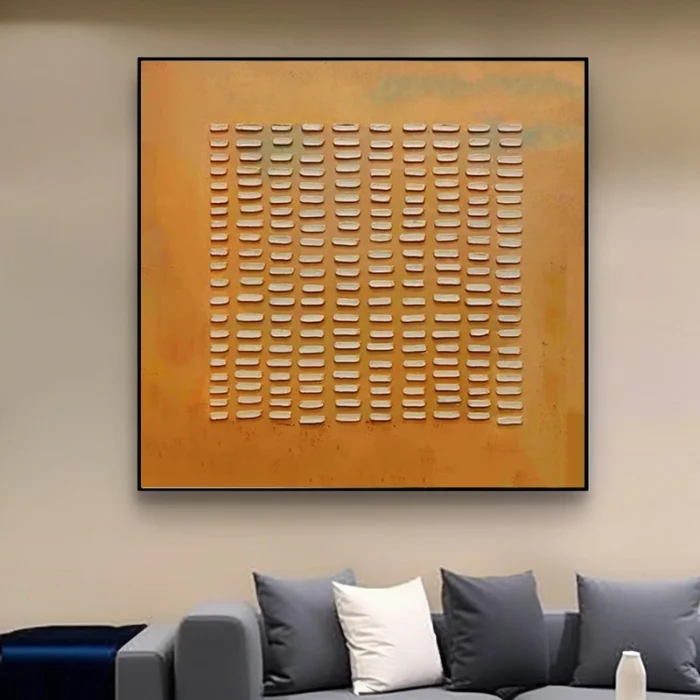 3D Texture Light Brown Painting - Image 5