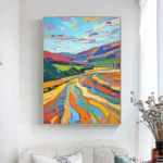 Texture Colorful Landscape Painting