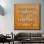 3D Texture Light Brown Painting - Image 4