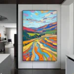 Texture Colorful Landscape Painting - Image 4