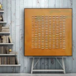 3D Texture Light Brown Painting
