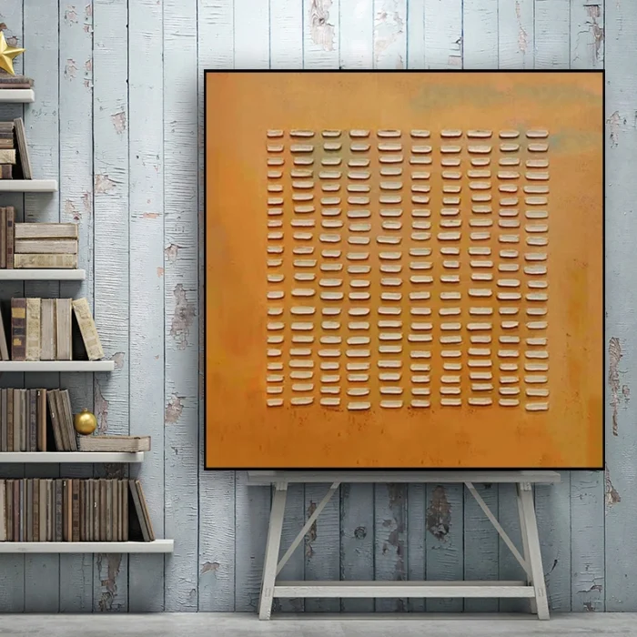 3D Texture Light Brown Painting - Image 1