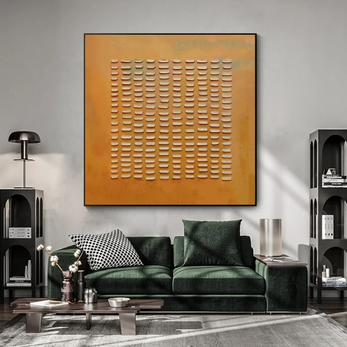 3D Texture Light Brown Painting - Image 2