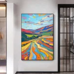 Texture Colorful Landscape Painting - Image 2