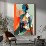 Abstract Colorful Woman Painting