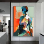 Abstract Colorful Woman Painting - Image 4