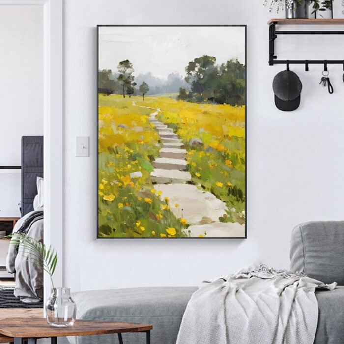 Original Texture Landscape Painting - Image 3