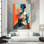 Abstract Colorful Woman Painting - Image 3