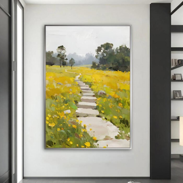 Original Texture Landscape Painting - Image 2