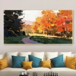Multi Color Autumn Park Wall Art Canvas - Image 5