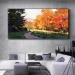 Multi Color Autumn Park Wall Art Canvas - Image 4