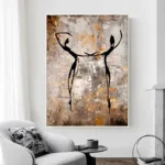 Abstract Dancing Woman Painting