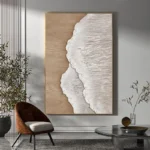 3D Brown Texture Seawaves Painting