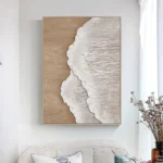 3D Brown Texture Seawaves Painting - Image 4