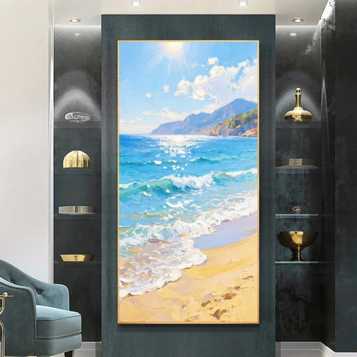 Texture Summer Beach Painting - Image 4