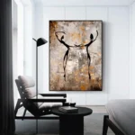 Abstract Dancing Woman Painting - Image 3