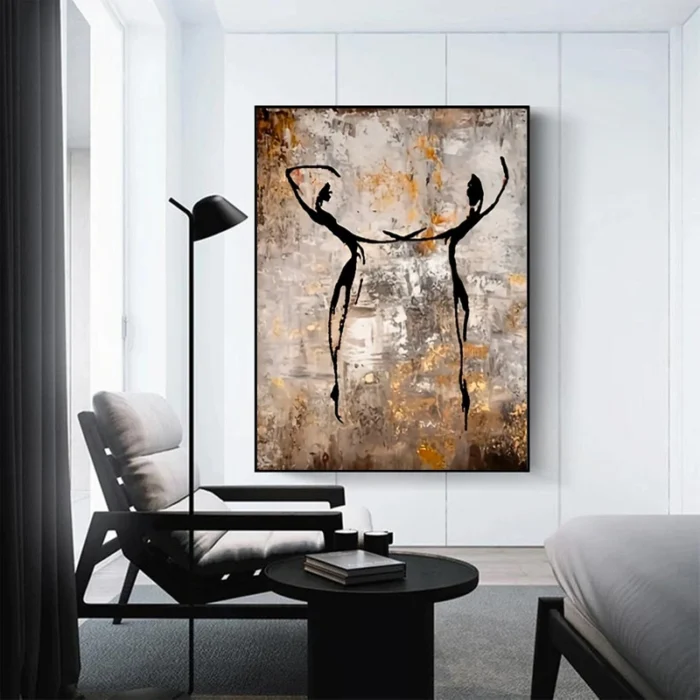 Abstract Dancing Woman Painting - Image 3