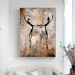 Abstract Dancing Woman Painting - Image 2