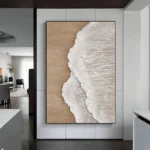 3D Brown Texture Seawaves Painting - Image 2