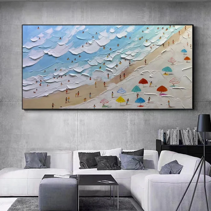 3D Thick Oil Seascape Painting - Image 5