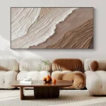 3D Brown Seascape Oil Painting On Canvas