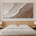 3D Brown Seascape Oil Painting On Canvas - Image 4