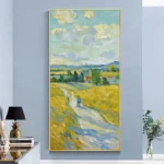 Van Gogh Texture Landscape Painting - Image 4