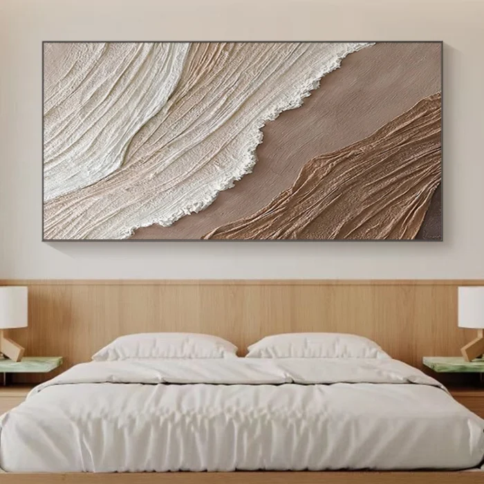3D Brown Seascape Oil Painting On Canvas - Image 4
