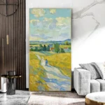 Van Gogh Texture Landscape Painting - Image 3