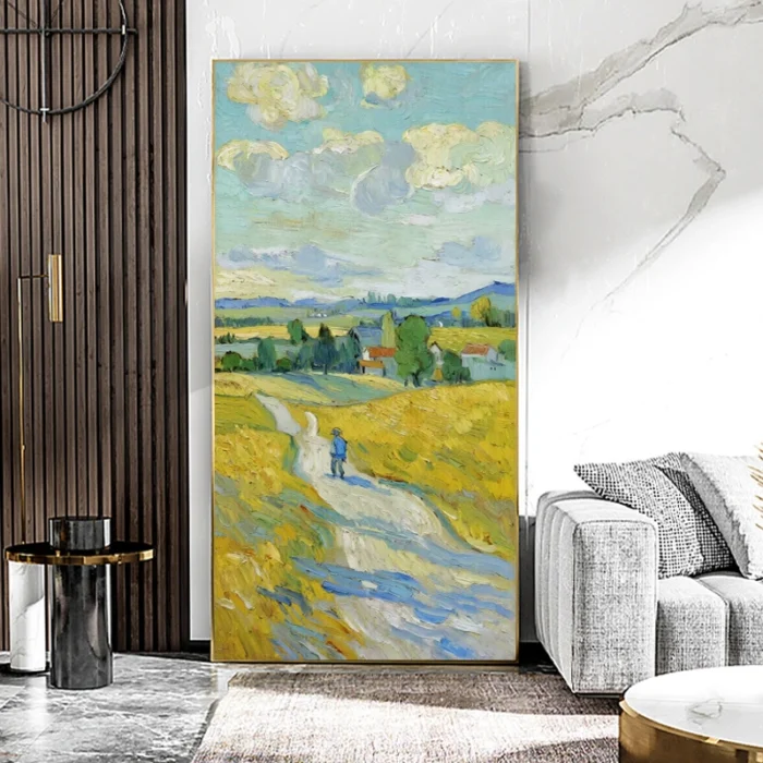 Van Gogh Texture Landscape Painting - Image 3