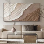 3D Brown Seascape Oil Painting On Canvas - Image 2