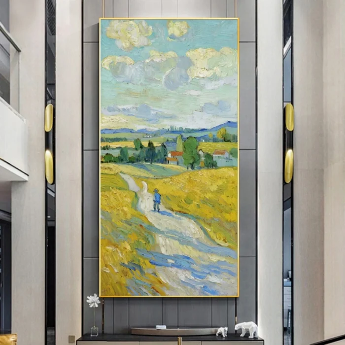 Van Gogh Texture Landscape Painting - Image 2