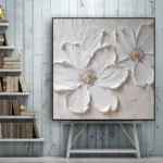 3D Thick Flower Painting Texture Art