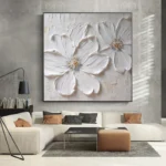 3D Thick Flower Painting Texture Art - Image 3