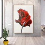 Red Tulip Flower Painting - Image 2