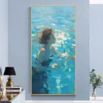 Summer Bule Swimming Sensual Woman - Image 5