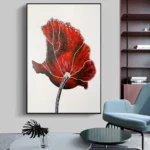 Red Tulip Flower Painting - Image 5
