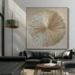 Handmade Silver Lines Abstract Painting - Image 4