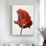 Red Tulip Flower Painting